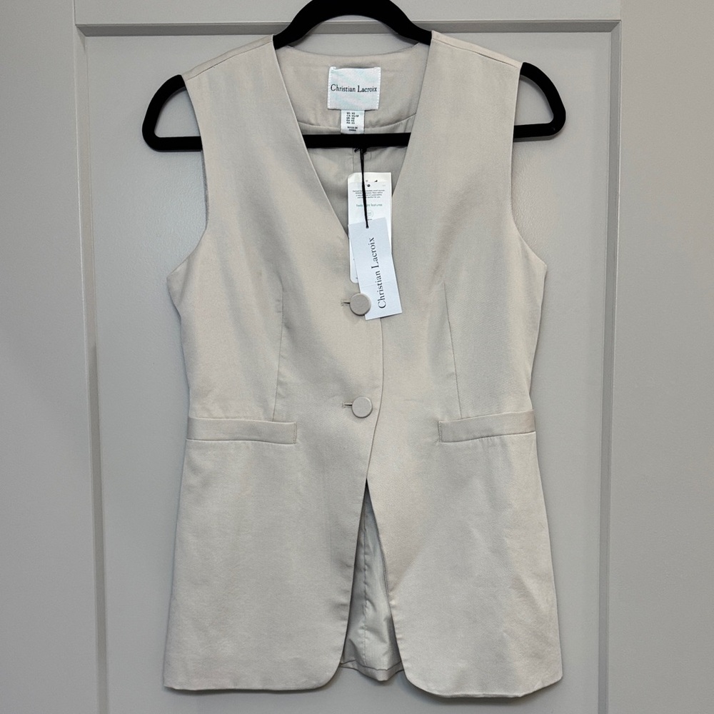 Christian Lacroix NWT Cream Vest